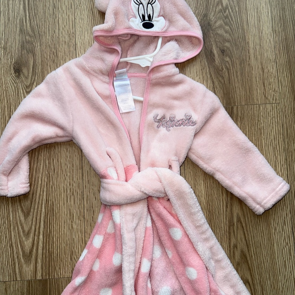 Disney Pink Minnie Mouse Kids Robe 18 months - Picture 2 of 4